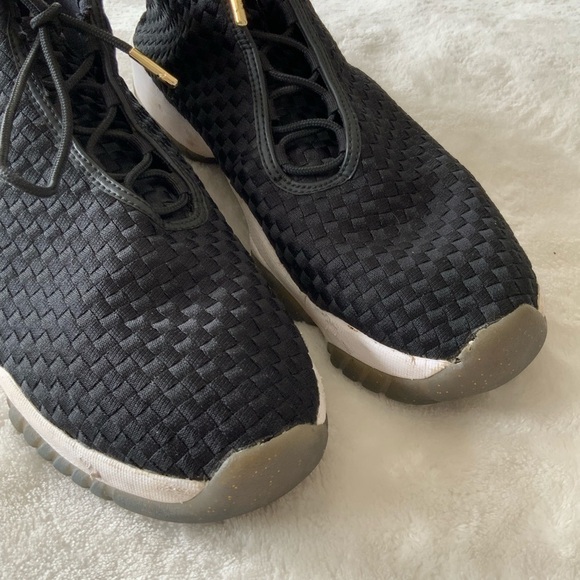 $375 Nike Air Jordan Future Premium Leather Black White Sail  Nike air jordan FUTURE PREMIUM sneakers